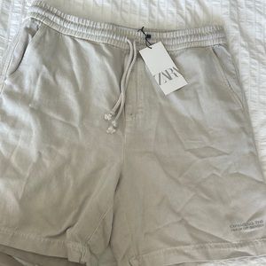 Zara mens denim wear shorts relaxed fit